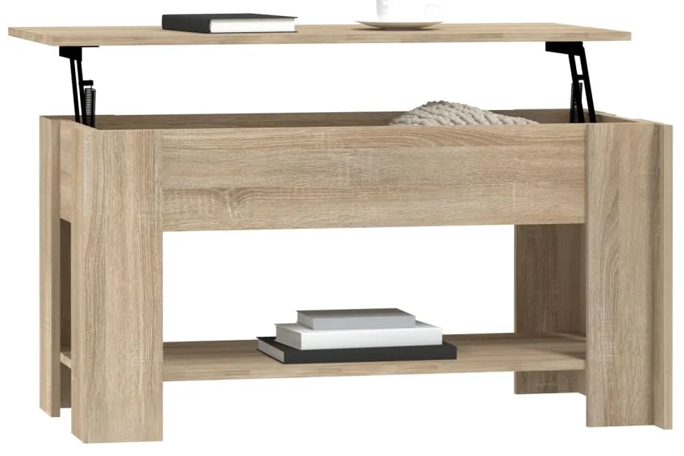 Mesa centro 101x49x52 cm madeira processada carvalho sonoma
