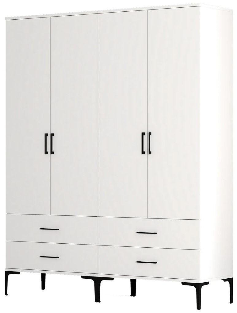 Roupeiro Kumsal TT – Branco – 160x47,5x201,4 cm