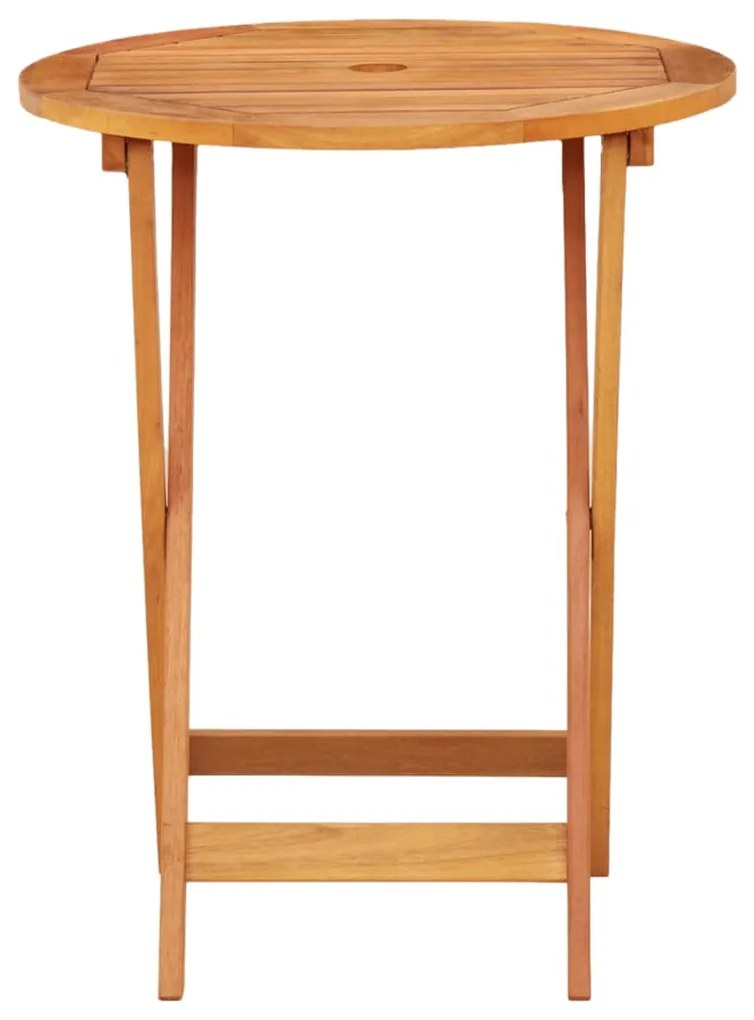 Mesa de jardim dobrável Ø60x75 cm madeira eucalipto maciça