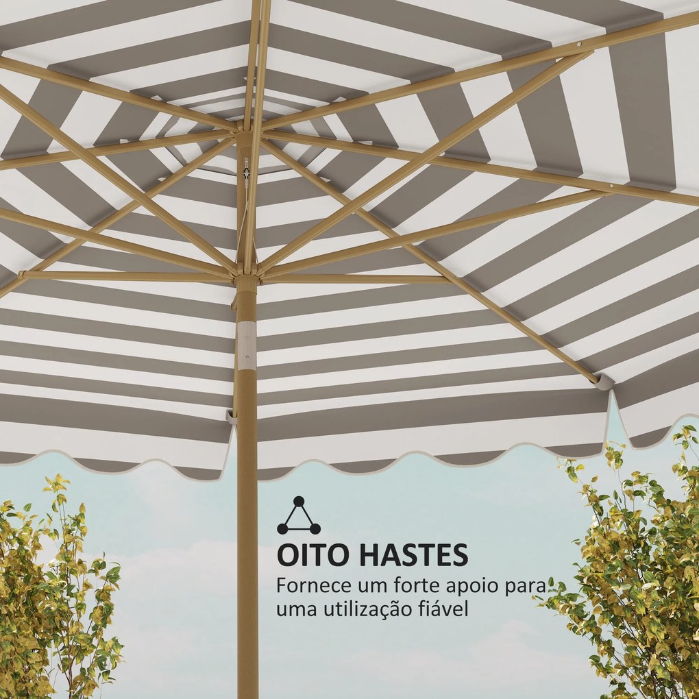 Chapéu de Sol de Jardim Ø268 cm Chapéu de Sol de Exterior com Ângulo A