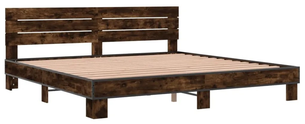 Estrutura de cama 200x200 cm derivados madeira/metal