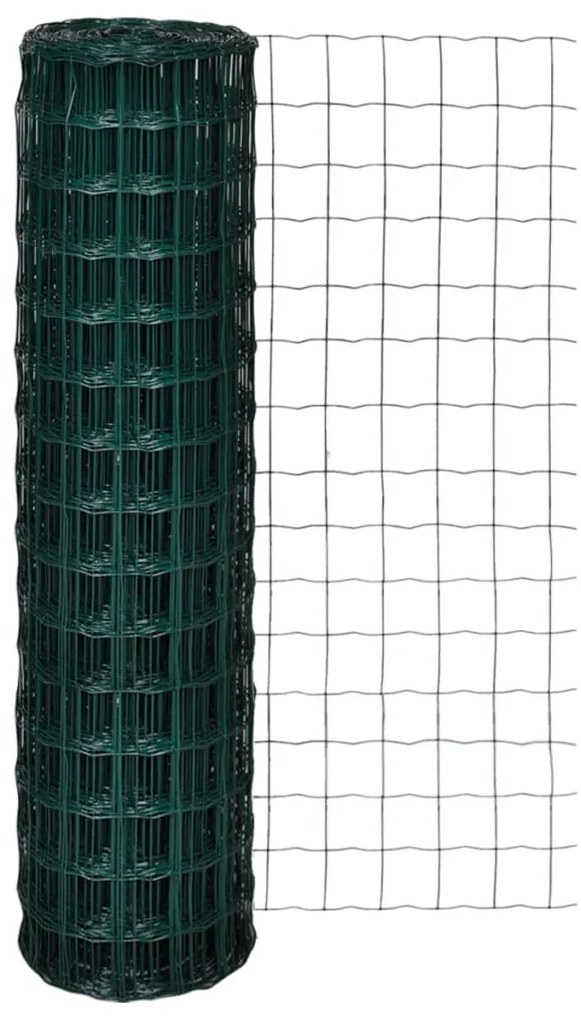 vidaXL Cerca 10 x 1,5 m aço verde
