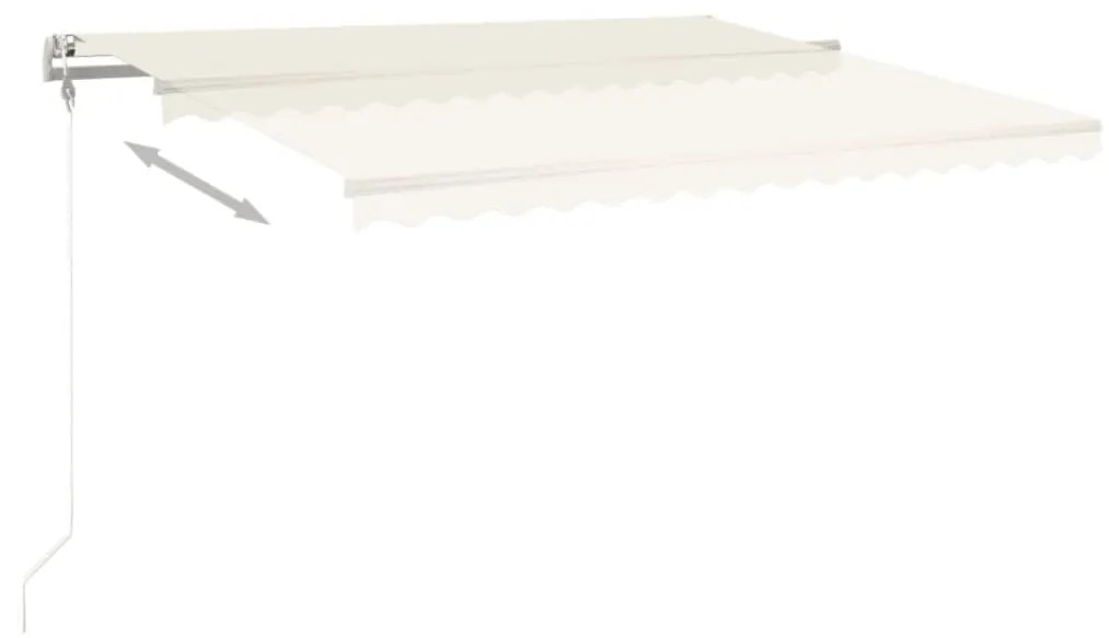 Toldo retrátil automático 450x350 cm cor creme