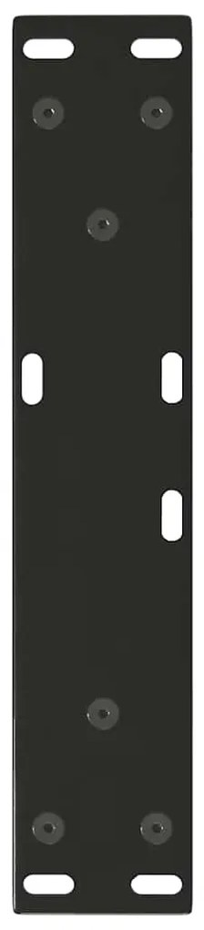 Pés para mesa de centro em V, 2 peças, preto, 40x(30-31,3) cm, aço
