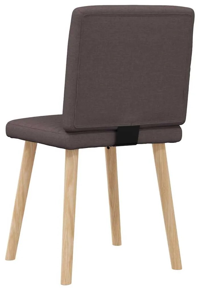 Cadeiras de jantar 2 pcs tecido castanho-escuro