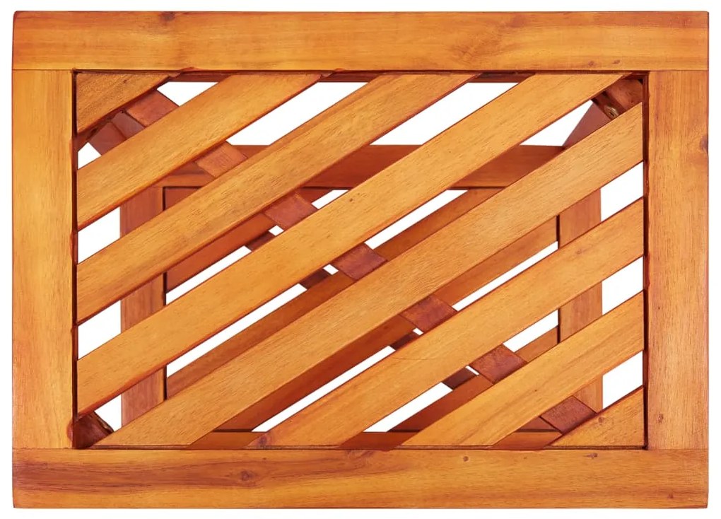 Mesa lateral em madeira de acácia maciça 45x33x45 cm