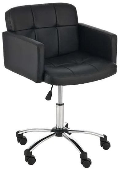 Cadeira de escritório Los Angeles em couro sintético 60 x 75-89 x 52 cm Preto