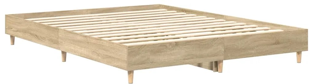 Estrutura cama sem colchão 140x200 cm carvalho sonoma