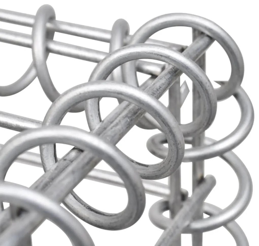 Cesto gabião em forma de U aço galvanizado 570x20x100 cm