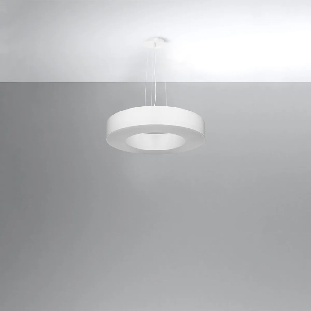 Candeeiro de Teto Suspenso SATURNO SLIM 50 Cm Branco