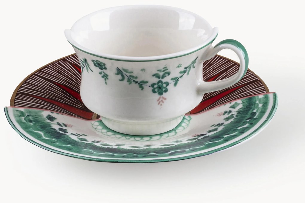 Chávena de café com pires em porcelana fina de designer Hybrid