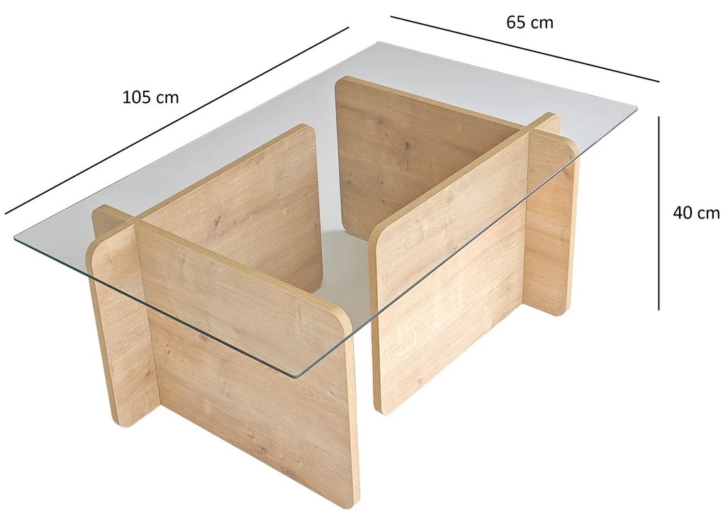 Mesa de Café Giona – Safira – 105x40x65 cm