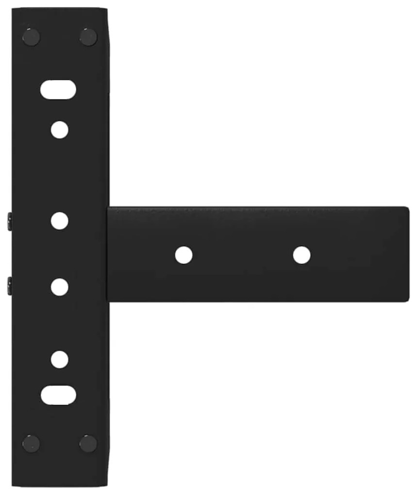 Pés para mesa de centro em forma de T, 2 peças, preto, 30x25x(30-31) c