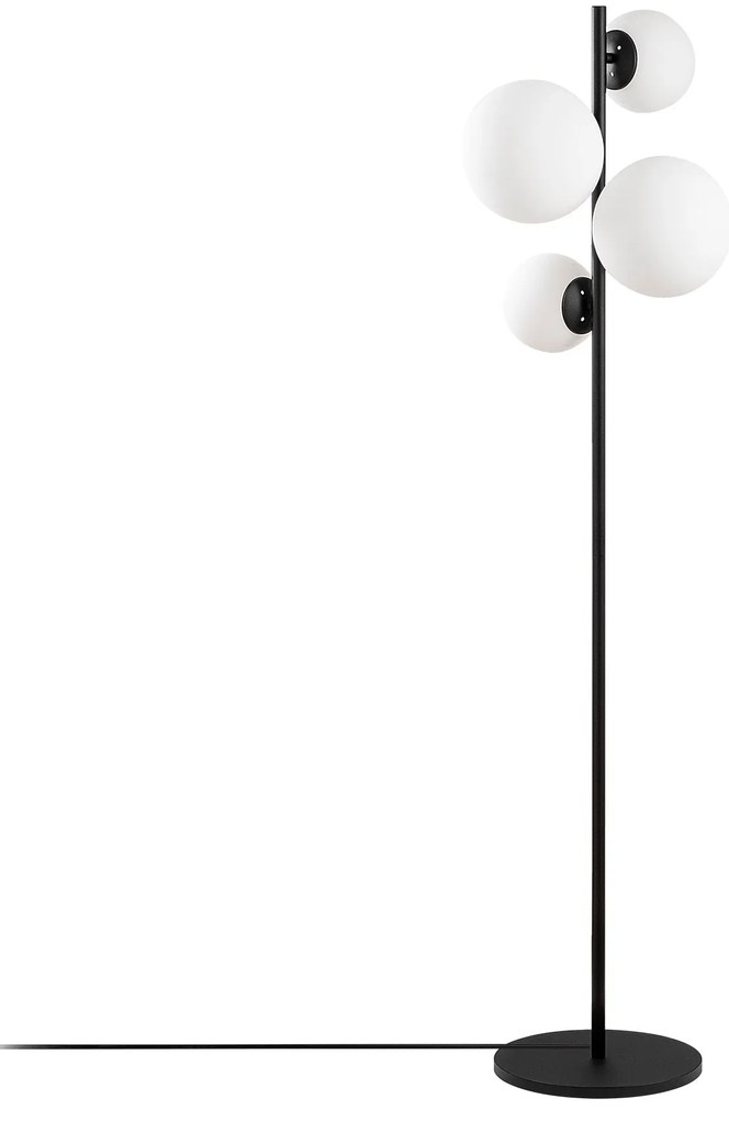 Candeeiro de Chão Fazli – Preto e Branco – 33 x 33 x 162 cm