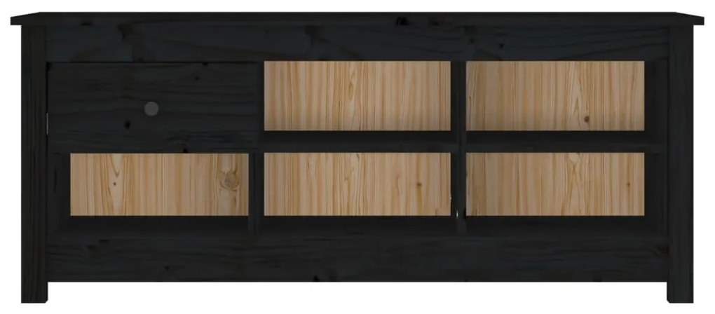 Sapateira 110x38x45,5 cm pinho maciço preto