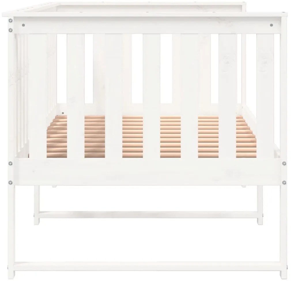 Sofá-cama sem colchão 90x190 cm madeira de pinho maciça branco