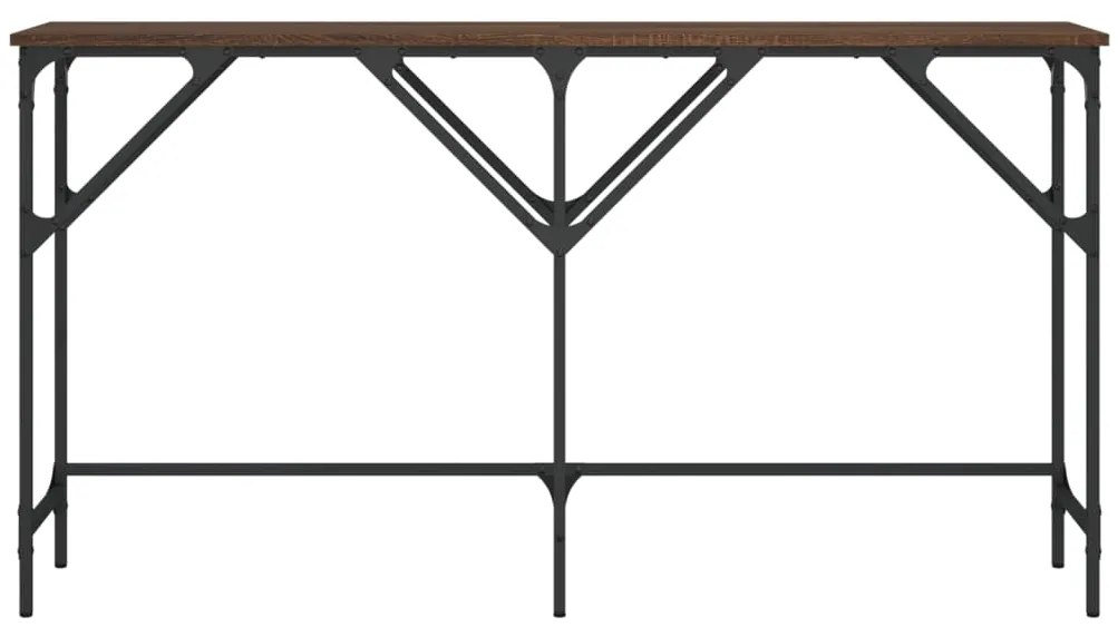 Mesa consola 140x29x75 cm derivados madeira carvalho castanho