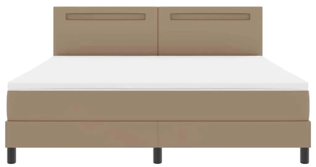 Cama Box com Colchão Cappuccino, Super King, Couro Sintético