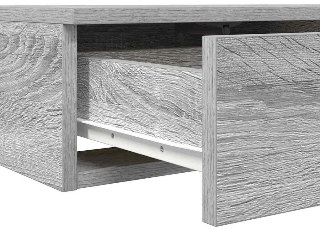Caixas de Cama vidaXL Cinzento Sonoma 135x36,5x16,5 cm Madeira Derivad