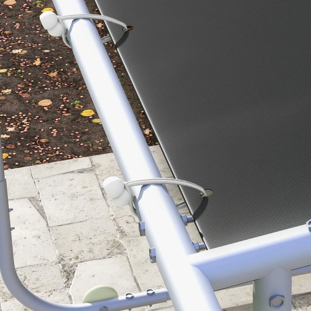 Pérgola 3x3 m Pérgola de Jardim com Rodas Proteção UV 30+ com Sacos de
