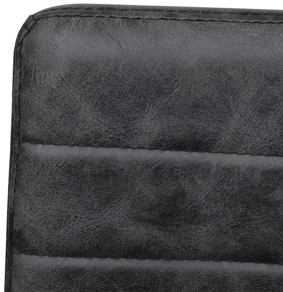 Cadeiras de jantar cantilever 6 pcs couro artificial preto