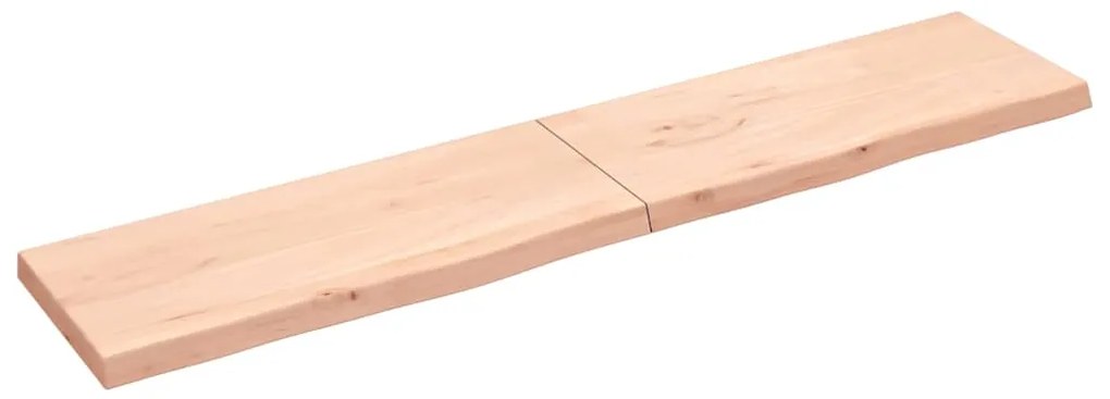 vidaXL Prateleira de parede 200x40x(2-6)cm carvalho maciço não tratado