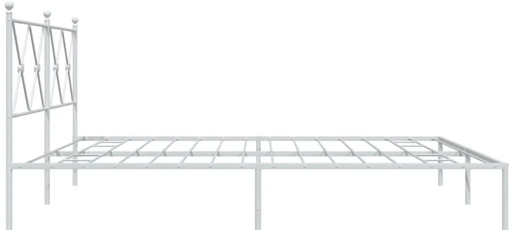 Estrutura de cama com cabeceira 180x200 cm metal branco