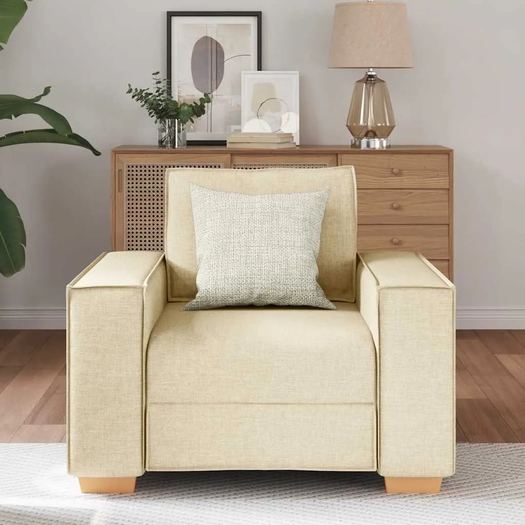 Sofá-cadeira Creme 60 cm Tecido