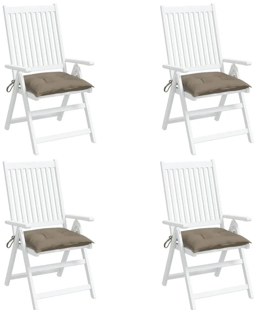 Almofadões de cadeira 4 pcs tecido oxford cinza-acastanhado