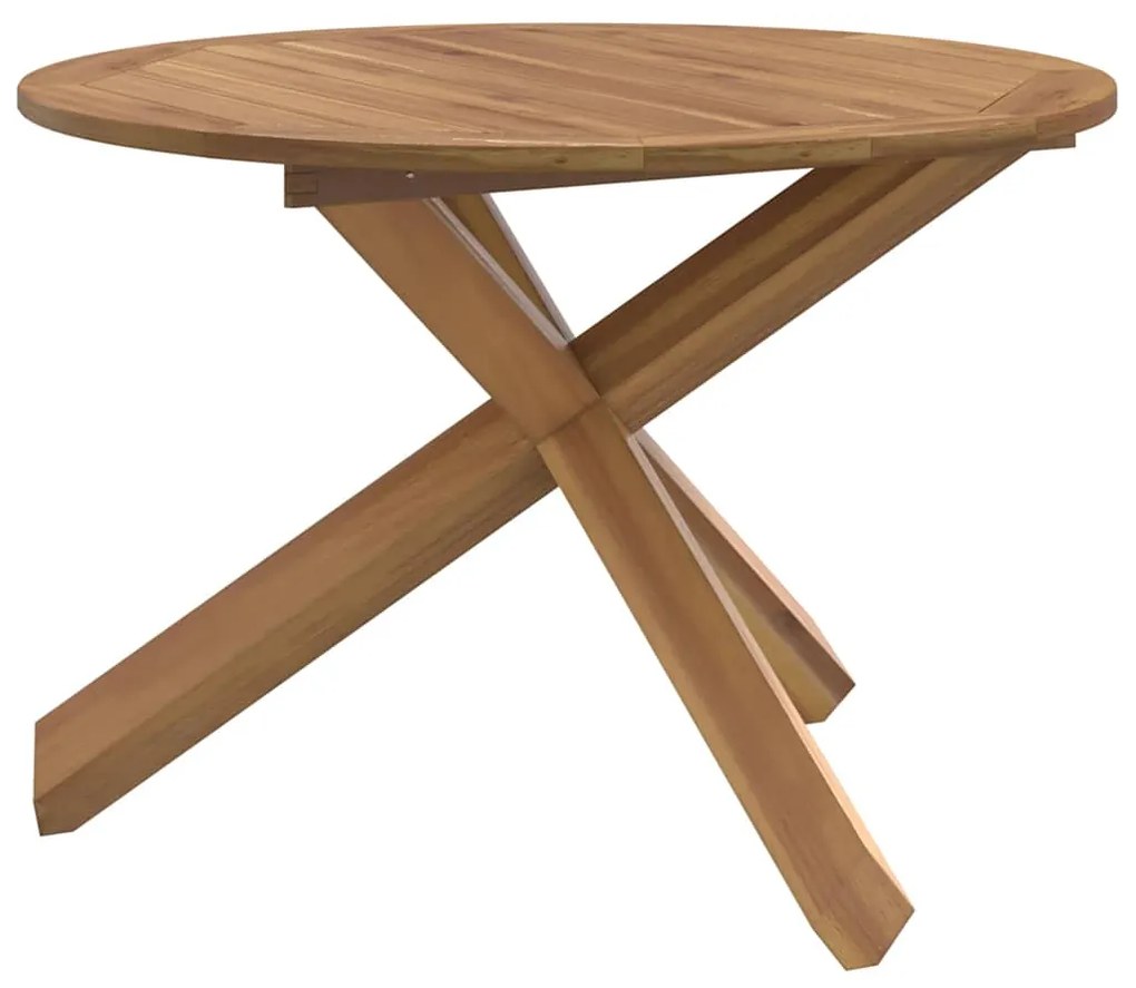 vidaXL Mesa de jardim Ø109x74 cm madeira maciça de teca