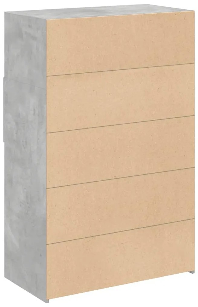 Armário alto 80x42,5x124 cm derivados de madeira cinza cimento