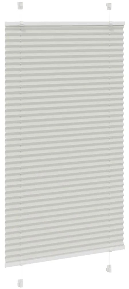 Cinzento Luz Plissada Cega 75x150 cm Largura Tecido 74,4 cm