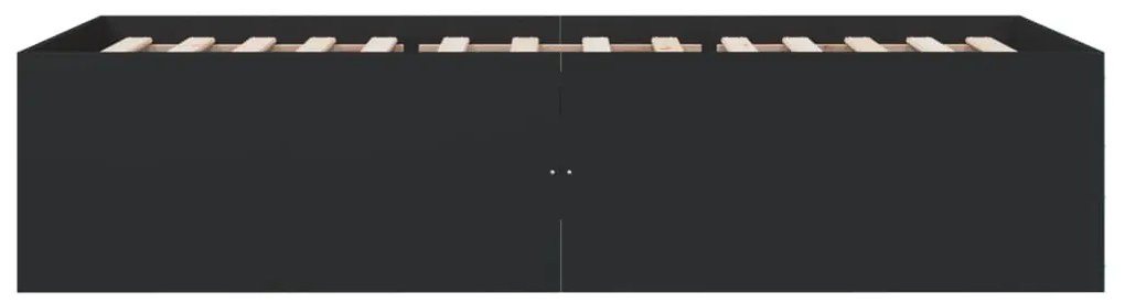 Estrutura de cama 75x190 cm derivados de madeira preto