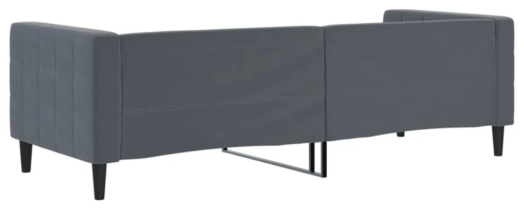 Sofá-cama 80x200 cm veludo cinzento-escuro