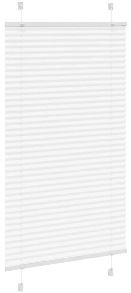 Branco Plissada Cega 75x150 cm Largura Tecido 74,4 cm Poliéster