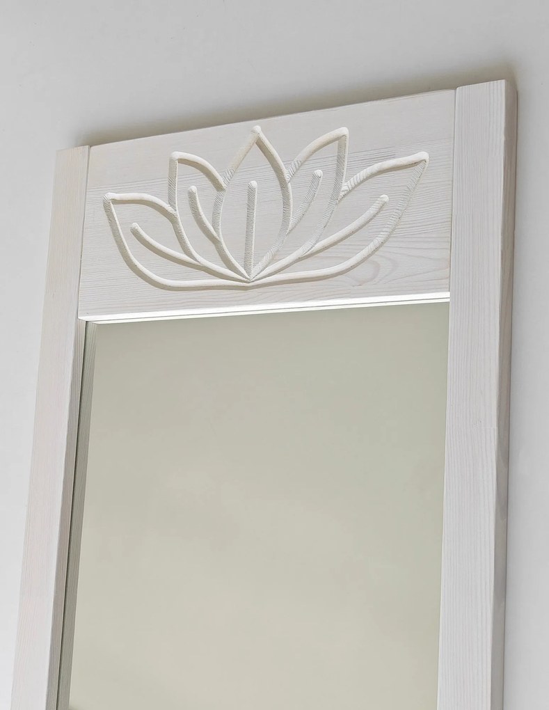 Espelho Cheval Lotus – Branco – 55x155x2 cm