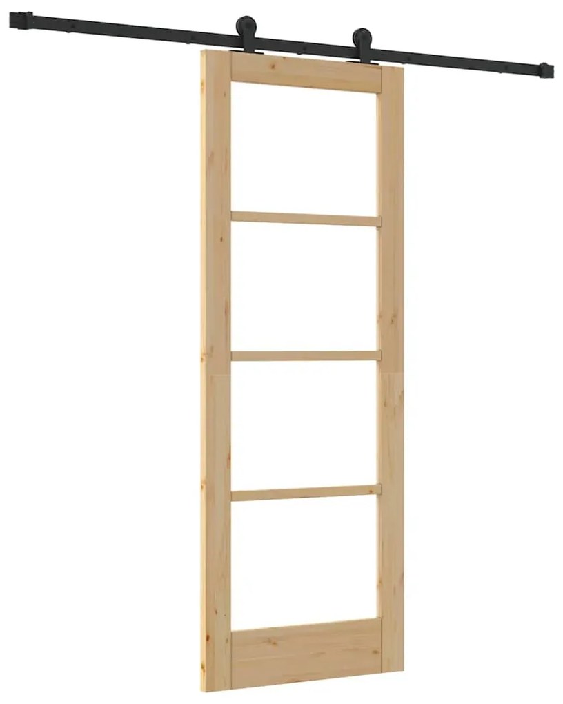 Porta Deslizante com Conjunto de Ferragens 'ORKDAL'Madeira Sólida &amp; Vi
