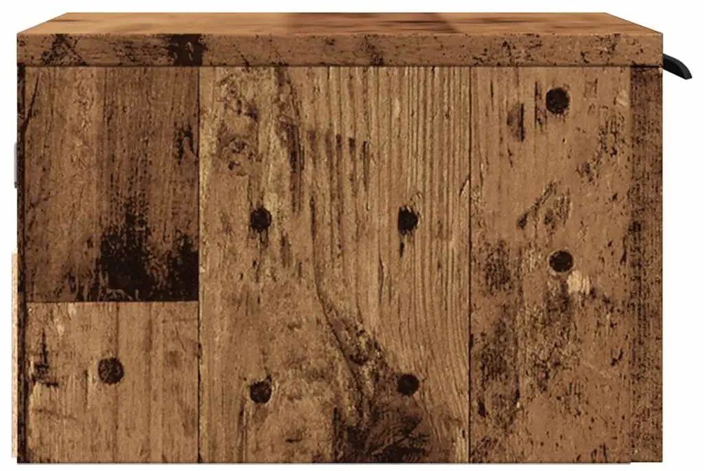 Mesas de cabeceira de parede 2 pcs 34x30x20cm cor madeira velha