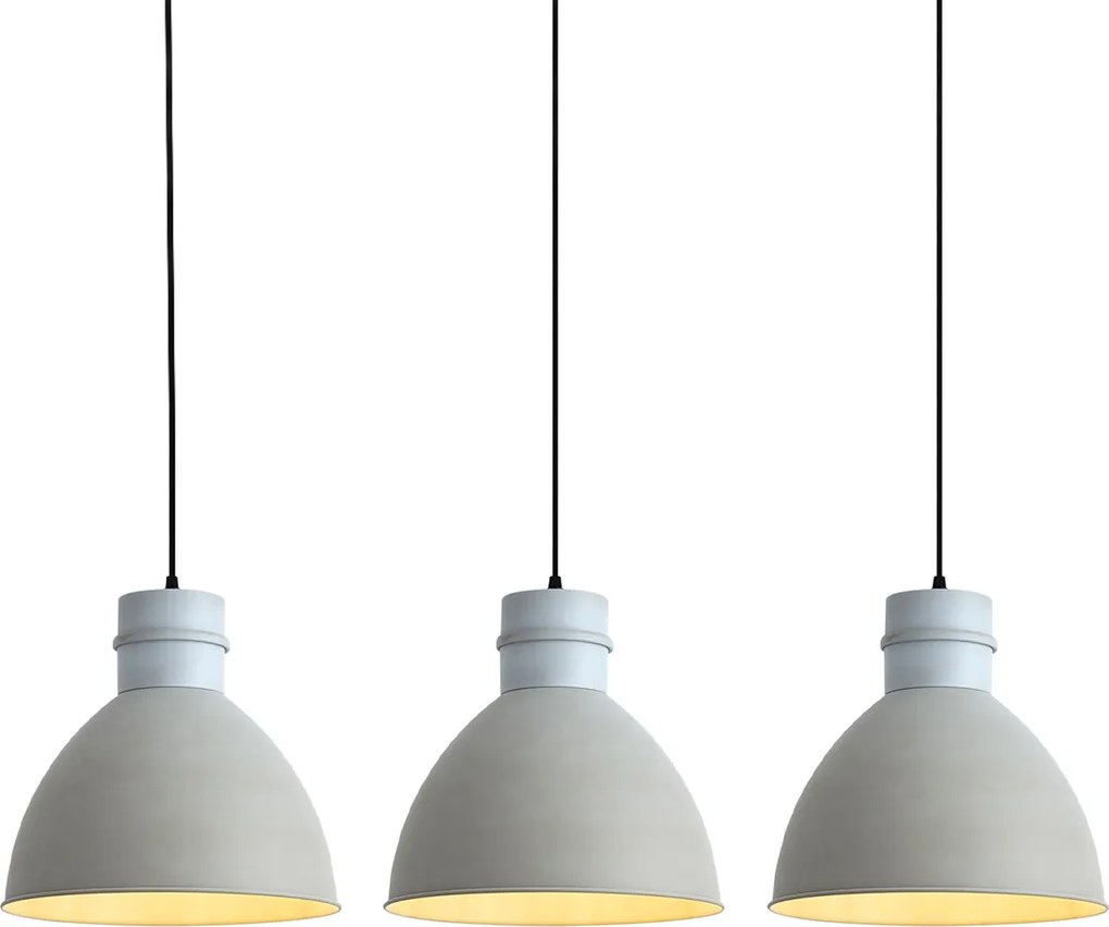 Conjunto de 3 Candeeiros de Pendurar Rústicos Cinzentos - Dory