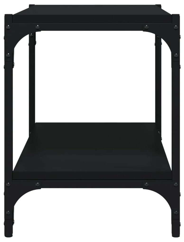 Móvel de TV 60x33x41 cm derivados de madeira e aço preto