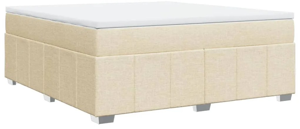 Cama com molas/colchão 180x200 cm tecido cor creme