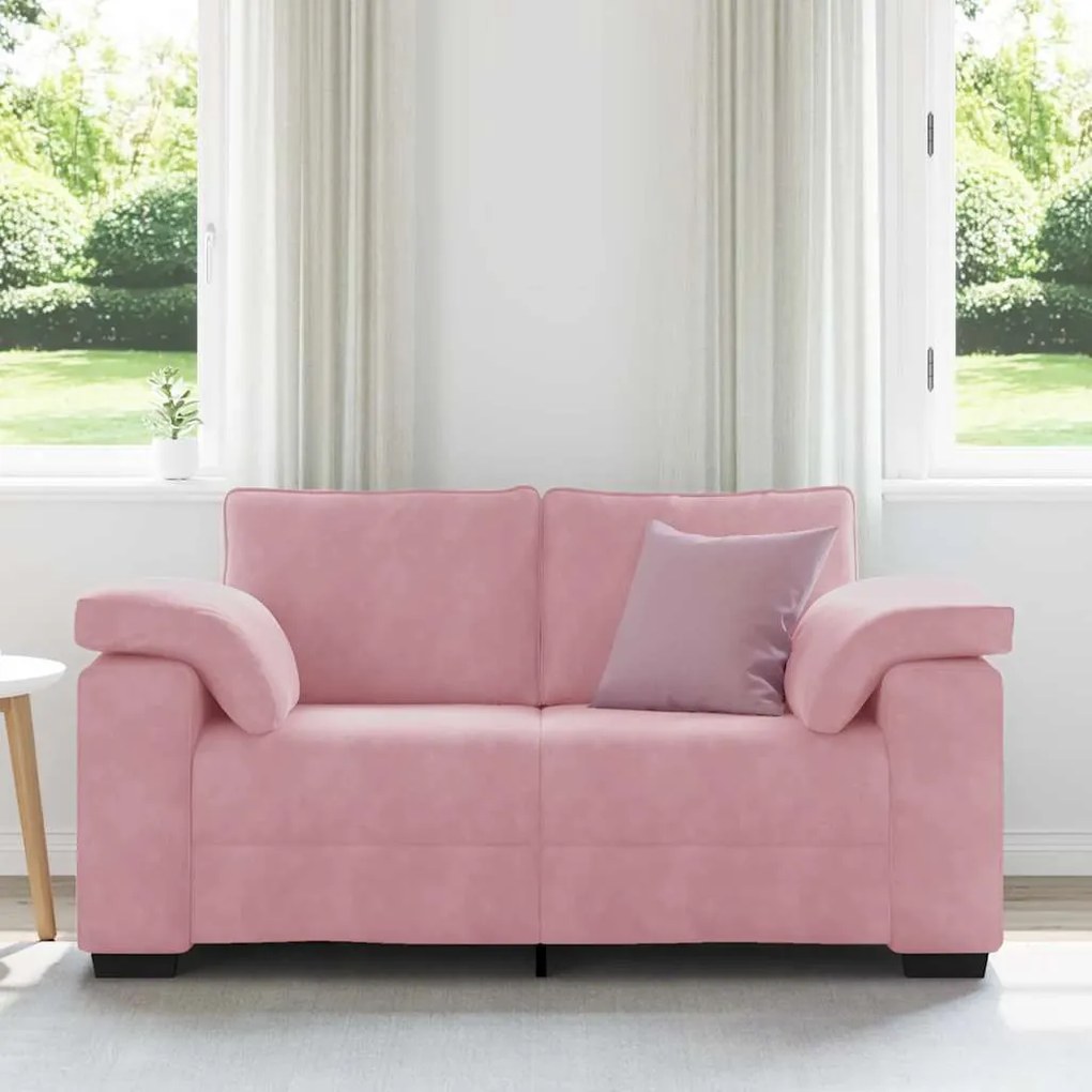 Sofá-luvas 120 cm veludo rosa