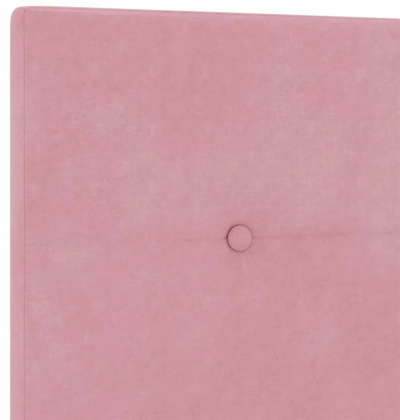 Cabeceira vidaXL Botões Almofadados Rosa 80 cm Veludo