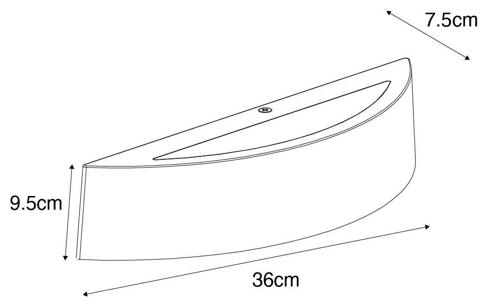 Candeeiro de parede exterior moderno branco IP44 - Caz