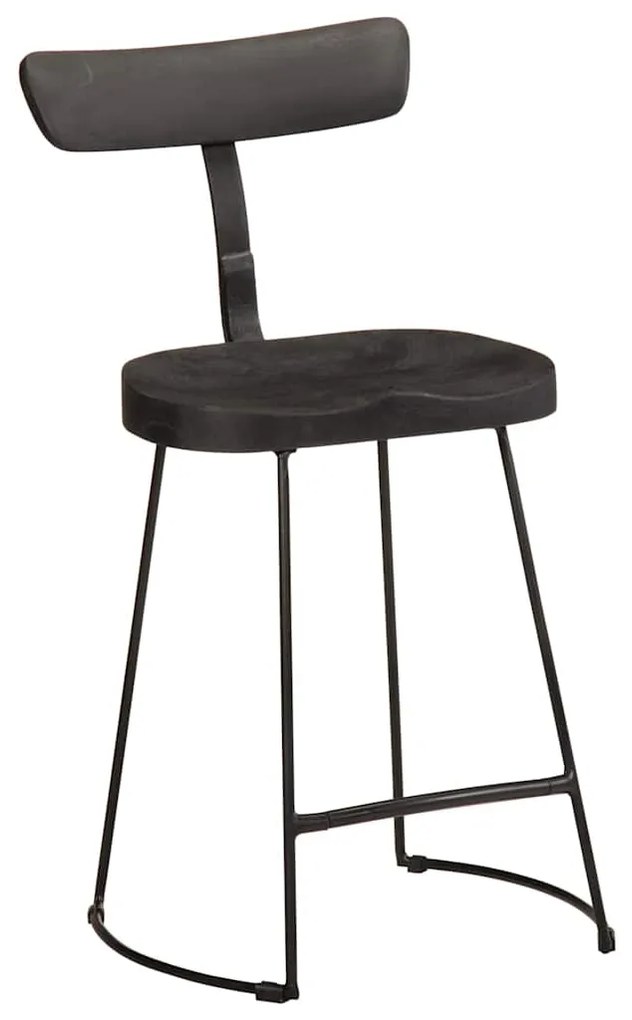 Bancos de bar 2 pcs 49x43x79 cm madeira de mangueira maciça