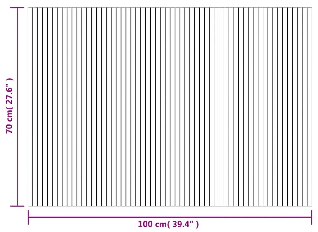 Tapete retangular 70x100 cm bambu cinzento