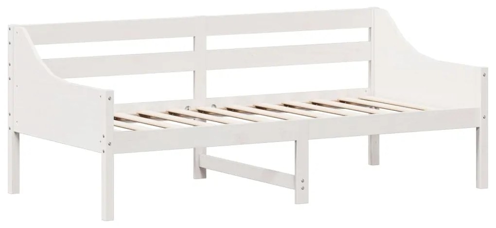 Sofá-cama sem colchão 90x190 cm madeira de pinho maciça branco