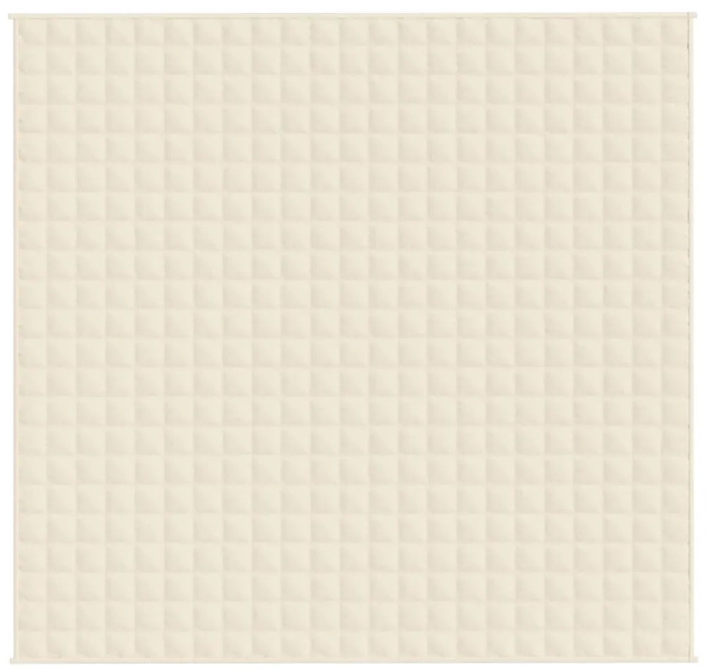 Manta pesada 11 kg 220x240 cm tecido creme-claro