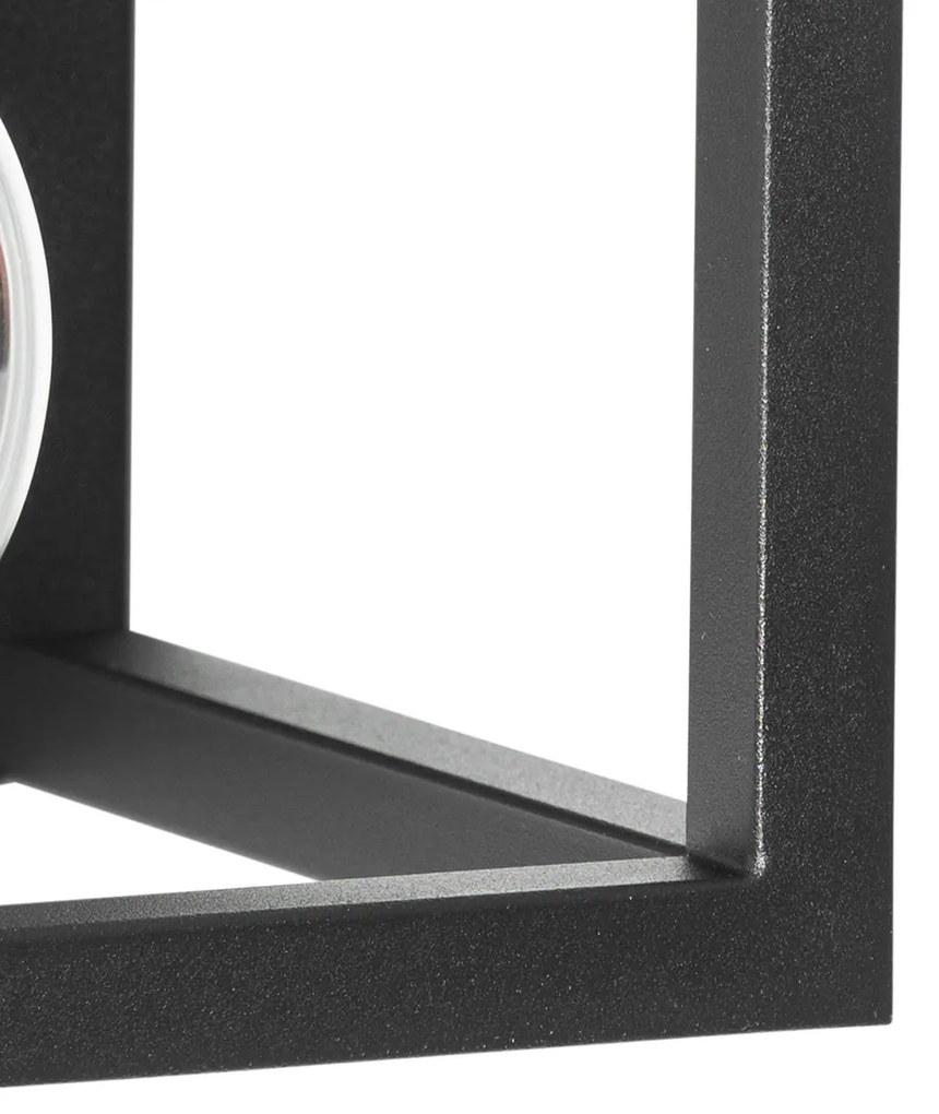 Candeeiro de parede inteligente preto com prateleira incl. Wifi G95 - Cage Rack