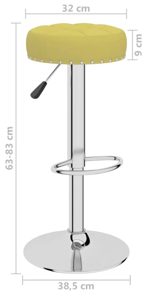 Bancos de Bar - 2 pcs - Tecido Verde